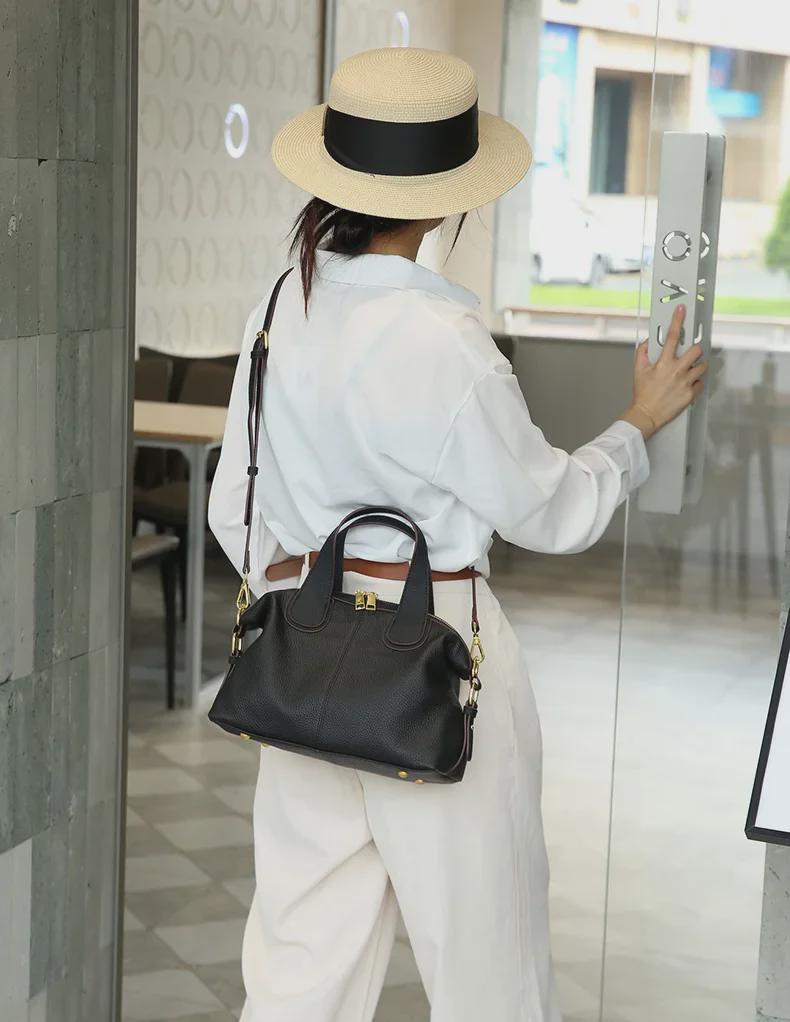2025 Fashionable Large-Capacity Genuine Leather Crossbody Bag - Stylish Women's Handheld & Shoulder Design