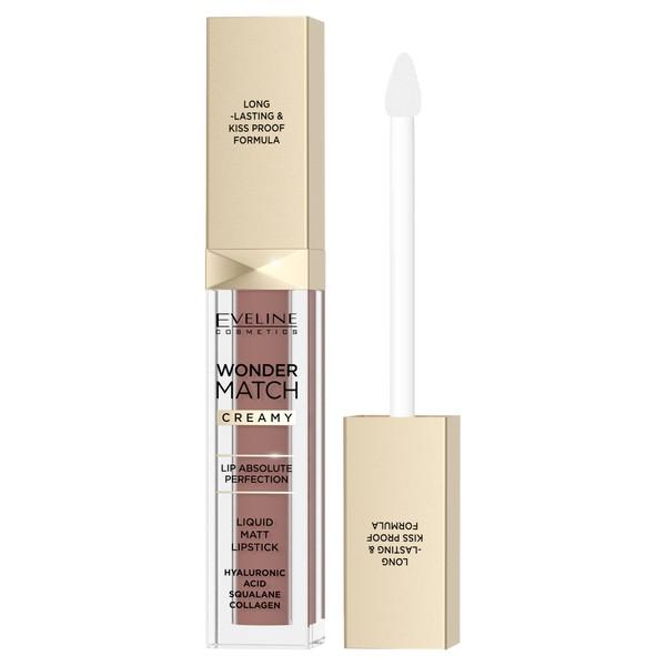 Eveline wonder match creamy matowa pomadka w płynie - 09a milky nude 6,8ml