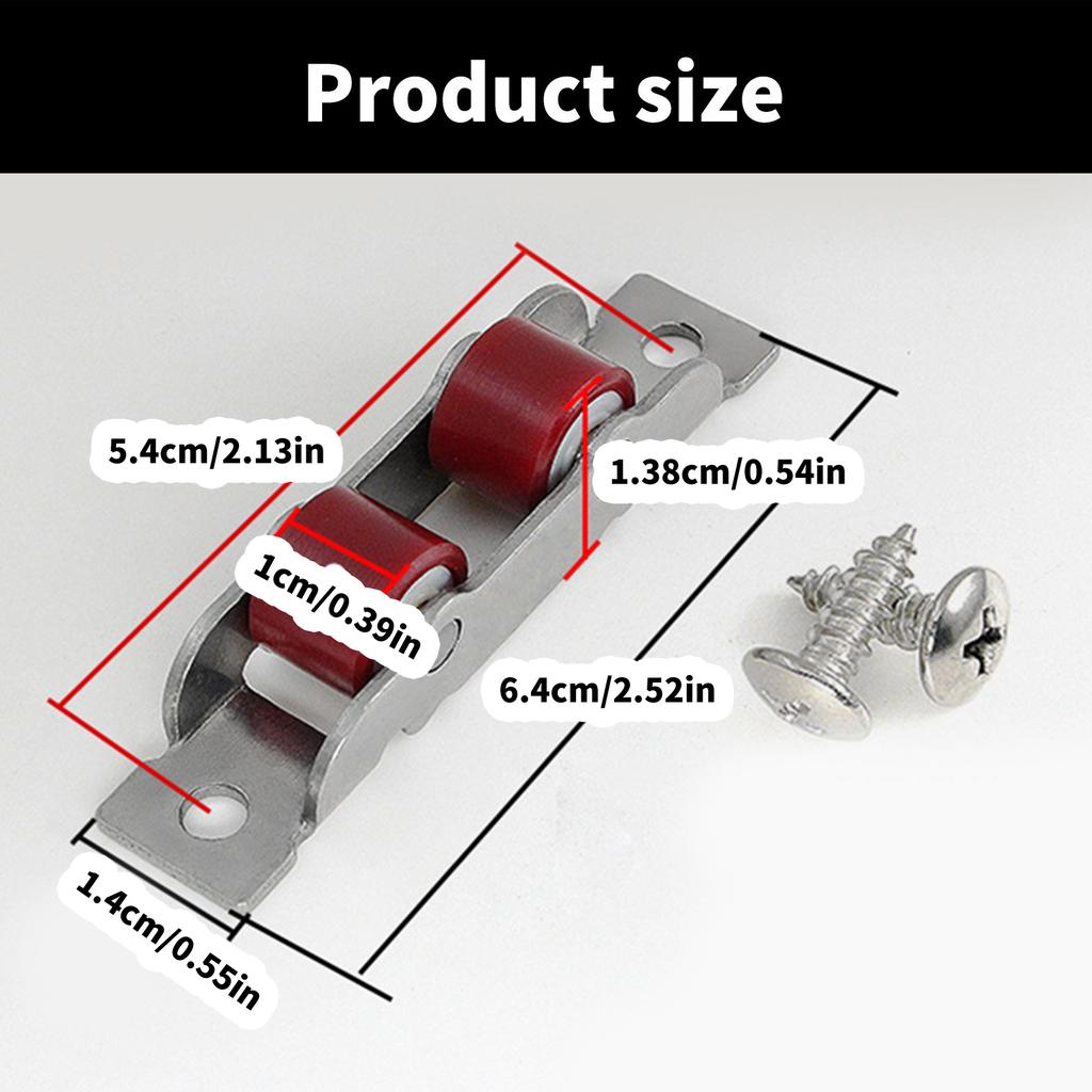 4Pcs Push Pull Window Pulley with Screws Sliding Window Door Roller Double Wheel Glass Door Sliding Roller Door Hardware