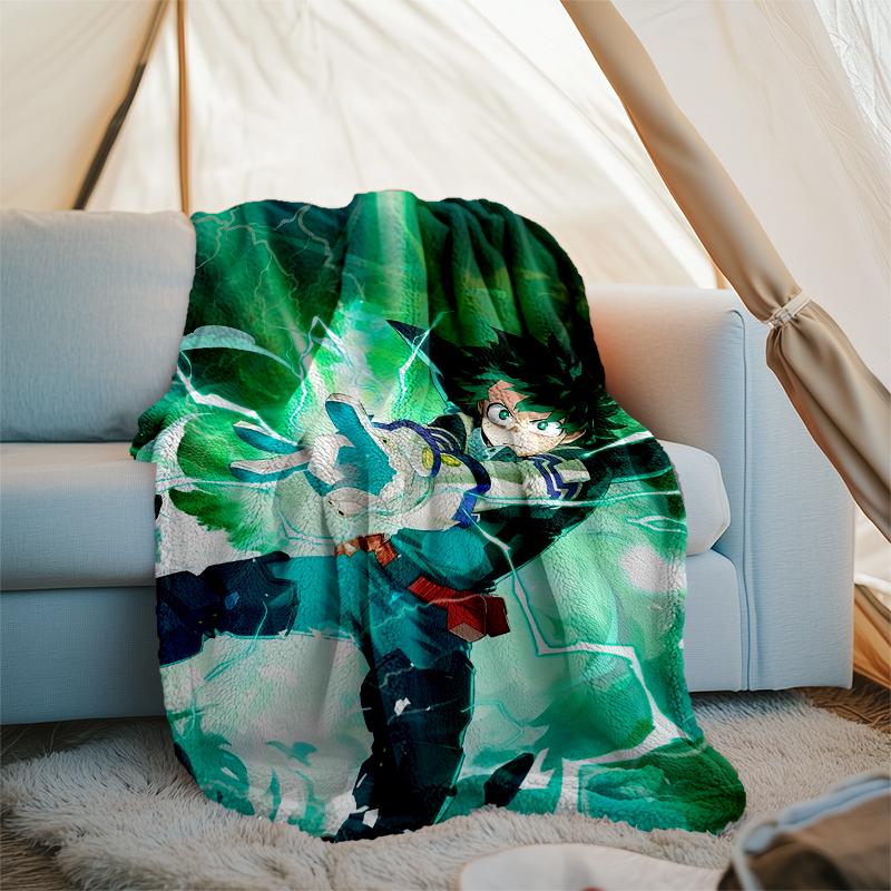 My Hero Academia Theme Printed Blanket - Perfect for Couch, Bed, Travel & Outdoor Use | Machine Washable, Cozy & Durable.