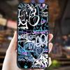 Cool Colorful Graffiti Cool Phone Case For Samsung S 9,10,21,30,22,23,24,25,Ultra,Plus,Lite,FE,4,5G Black Soft Case