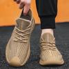 Men's shoes 2025 new summer breathable fly-woven mesh coconut shoes men's lightweight soft-soled casual sports running trendy shoes