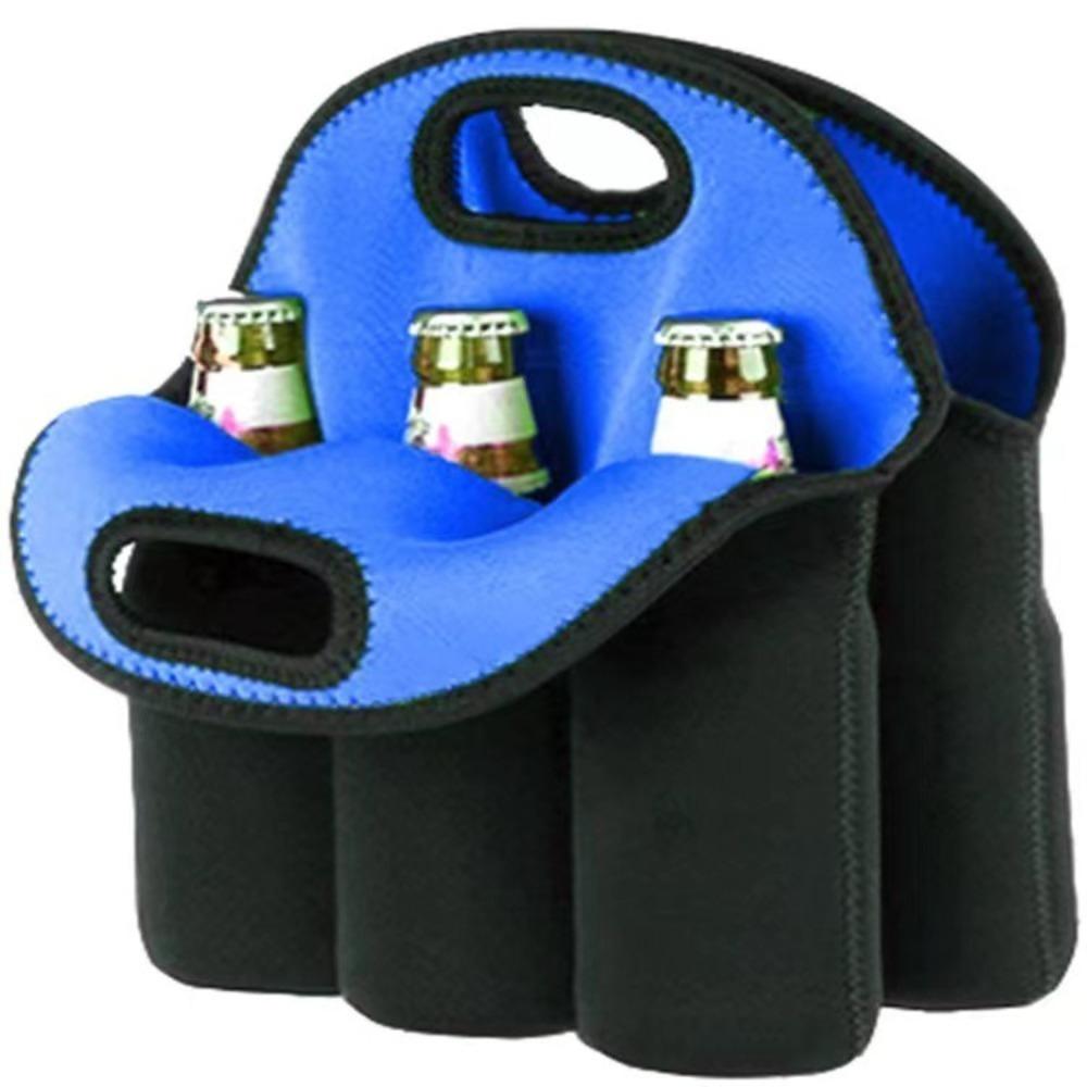 6 Bottles Can Carrier Tote Insulated Non-slip Water Bottle Cover with Handle Reusable Insulated Beverage Carrier