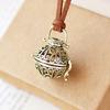 Hollow Brass Open Locket Classic Cage Necklace Box Essential Oil Fragrance Aromatherapy Diffuser