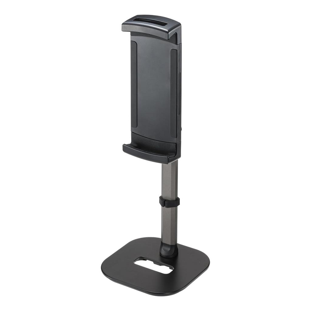 Sanwa Supply PDA-STN83BK Extendable Arm Stand for Mobile Monitor / Tablet Height Adjustable Desktop Up to 17.3 Inch Black