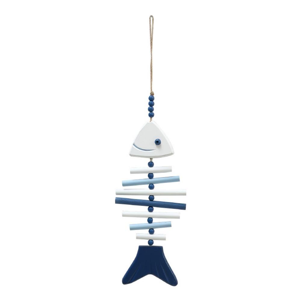Wall Mounted Wooden Fish Pendant Exquisite Fish Hanging Ornament Funny Fish Bone Pendant Bar