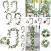 Elegant 1.95m Eucalyptus And Rose Garland Vine For Stunning Wedding And Party Backdrops
