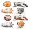 Миниатюрная фигурка котенка из ПВХ, имитация кошки, статуэтка, скульптура, развивающая игрушка-животное, украшение для рабочего стола, подарок для любителей кошек.