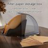 Держатель для кофейных фильтров Коробка для кофейных фильтров с пылезащитной крышкой для кофейни Домашний контейнер для хранения Бумажных фильтров