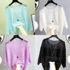 Summer Knit Sweater With Hollow Out Design For Casual Womens Wear