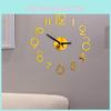 Элегантные настенные часы с цифрами, сделай сам, 3D зеркальная наклейка для стильного декора дома и офиса
