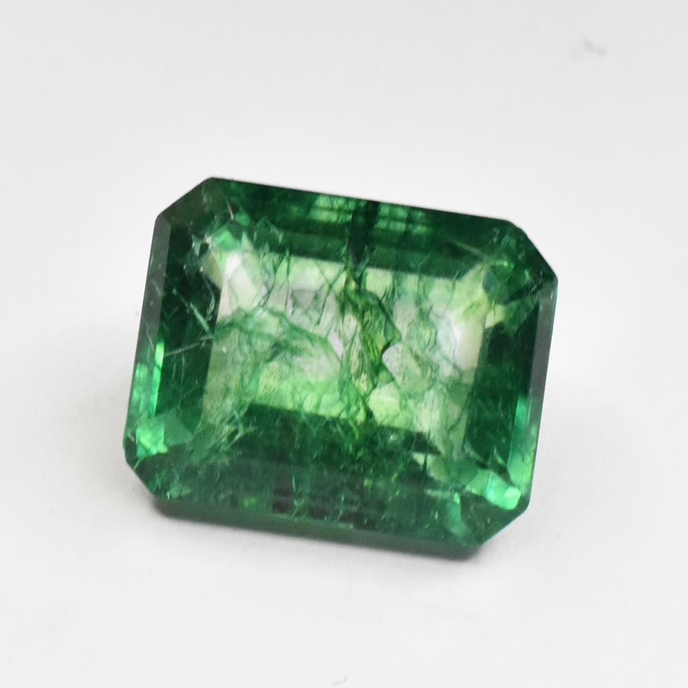 Natural Green Emerald Loose Gemstone 9.55 ct with Emerald Cut for Jewelry Making and Gem Collections