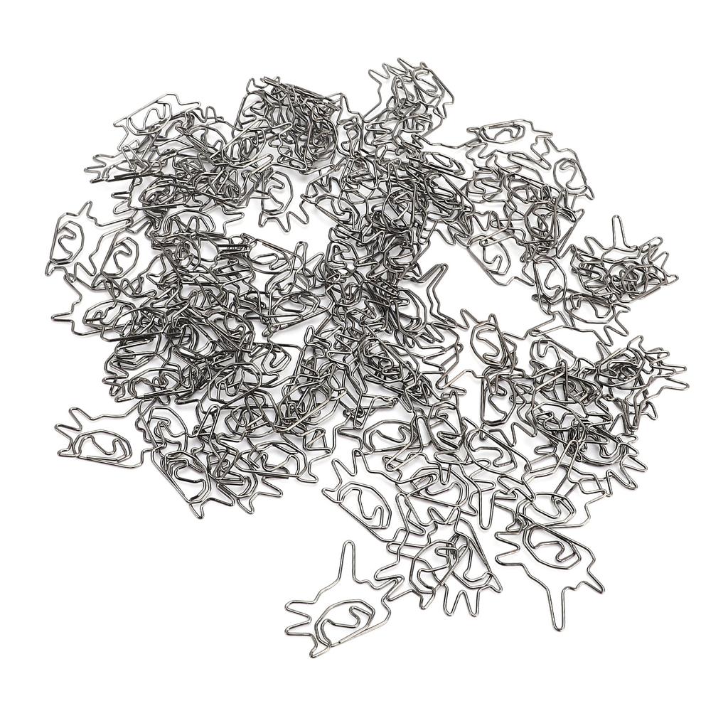 100Pcs Decorative Paper Clip Iron Wire Fancy Paperclips for Notebooks Bookmarks Clipboards Calendar