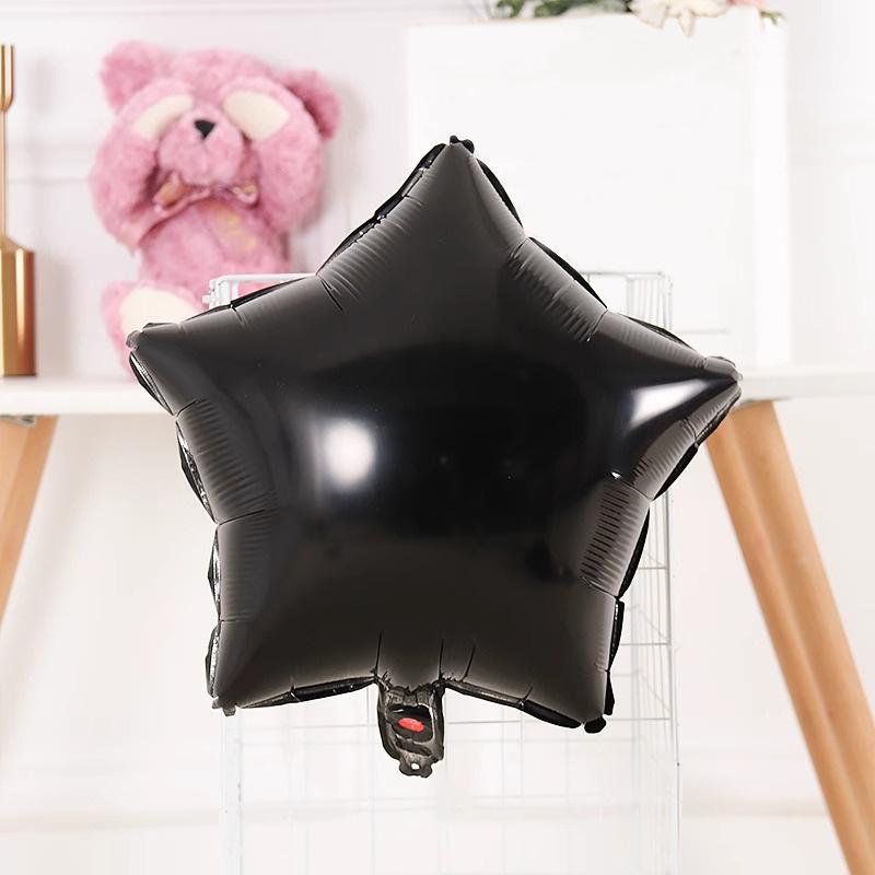 Monochrome Pentagram Aluminum Film Balloon Solid Color Shopping Mall Hotel Ktv Bar Store Scene Decoration