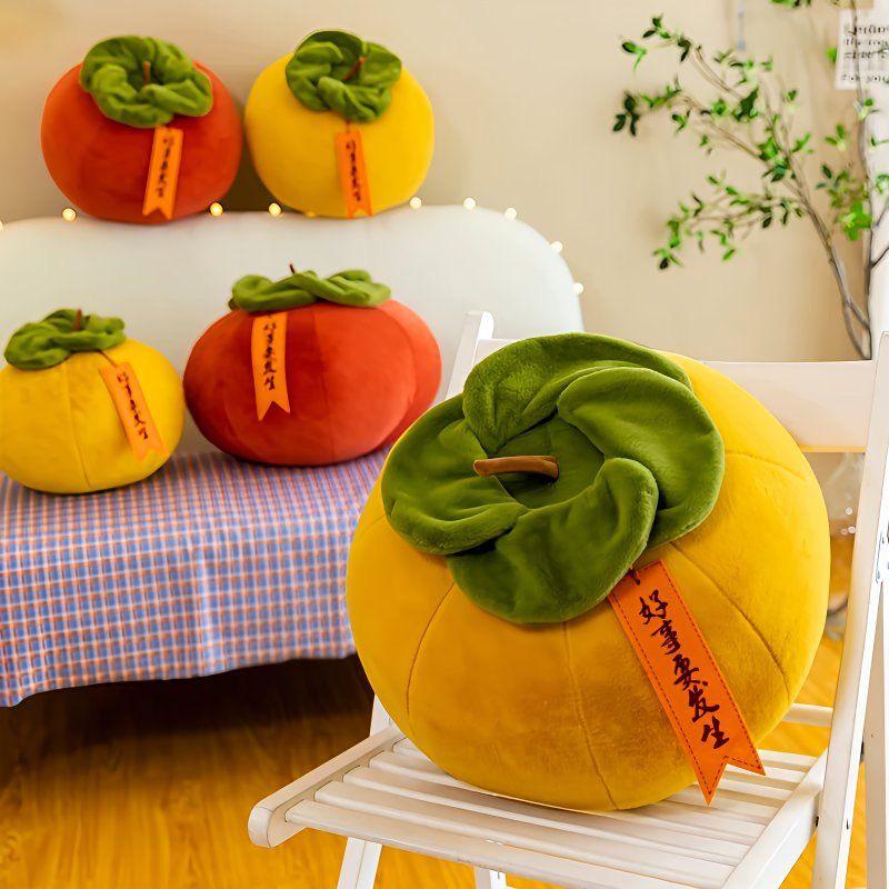 Persimmon Plush Pillow Doll - Simulated Cloth Toy for Sleep and Comfort