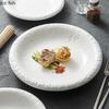 Stone Patterned Ceramic Dinner Plate Restaurant Soup Plate Pasta Plate Dessert Sushi Plates Molecular Cooking Creative Tableware