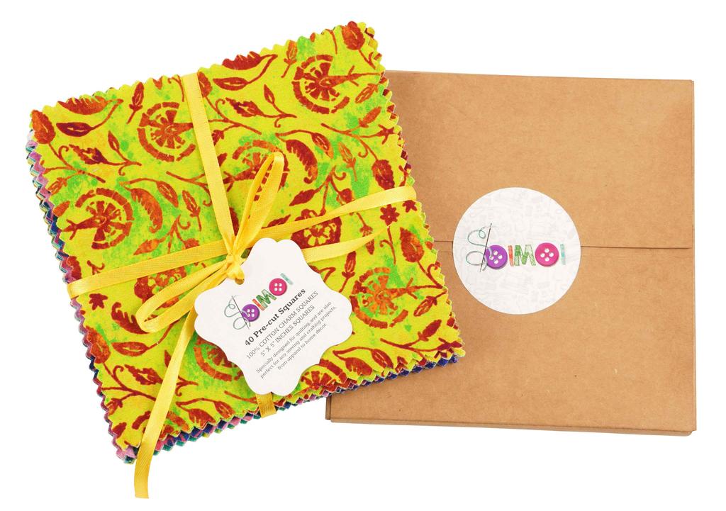 Soimoi Батик Принт Предварительно Вырезанные 5-дюймовые Квадраты Хлопковой Ткани Лоскутное Шитье Сделай Сам Лоскутное Шитье