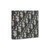 Dior Embroidered Monogram Leather Lined Short Double Fold Fabric Wallet Unisex Wallet Beige Black 2OBBH027YSE-H05E