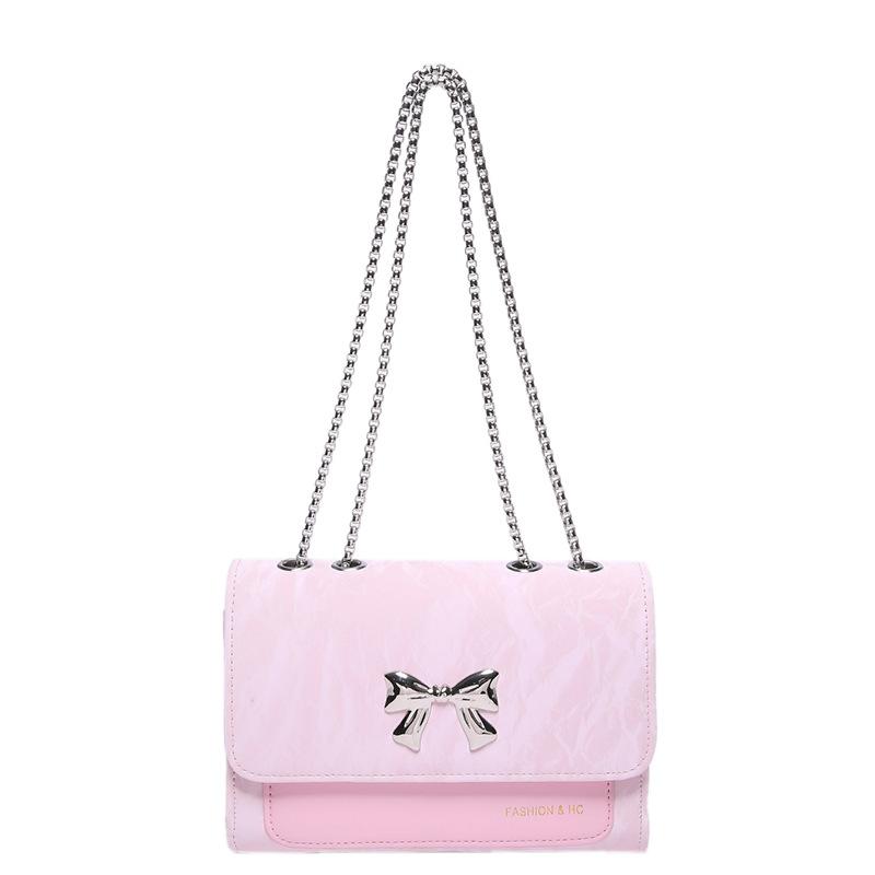 Элегантная модная сумка женская осенняя модная цепочка на плечо сумка-мессенджер универсальный бант маленькая квадратная сумка