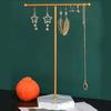 Metal T-shaped Jewelry Display Stand Necklace Holder with Stable Base Necklace Bracelet Storage Rack Jewelry Organizer