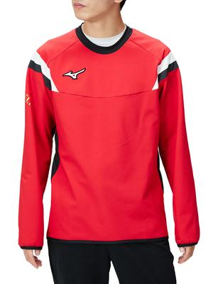 Mizuno Morelia Tech Shield Piste Футболка для футбола, Китайский размер M, Ветрозащитная, Для ношения, P2ME2505, Красная,