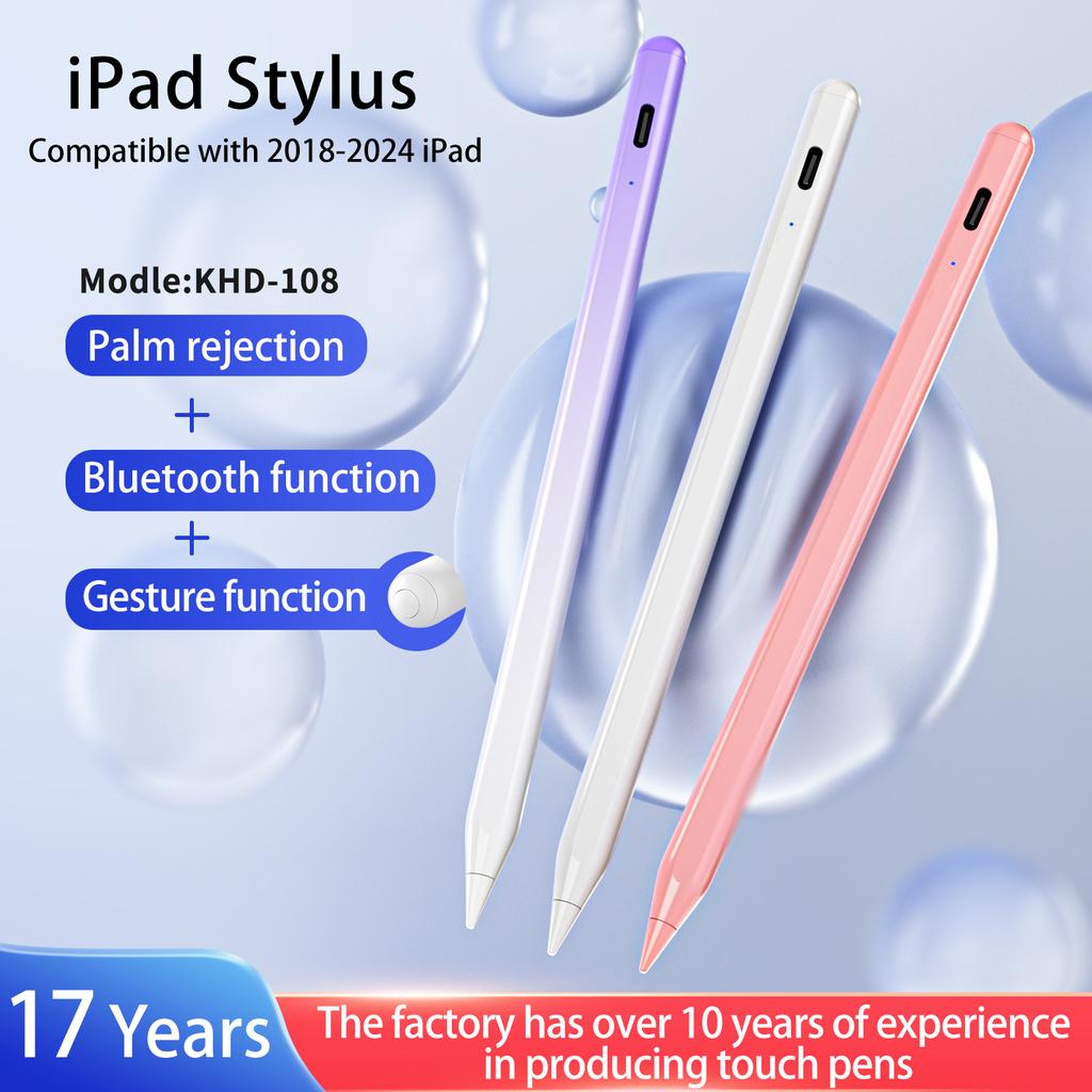 Factory Popular Stylus for IPad 2018-2024 Pen for Apple Pencil Magnetic Palm Rejection Touch Pencil Charge Drawing Writing Pen