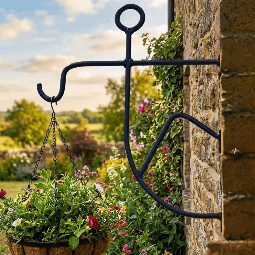 Multifunctional Fisherman Wall Planter Holder Abstract Shape Clean Lines Wall Hooks