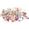 Flower Sequin Mix with a Center Hole - 8 Different Shapes In 7 Assorted Colors. Ref 522812