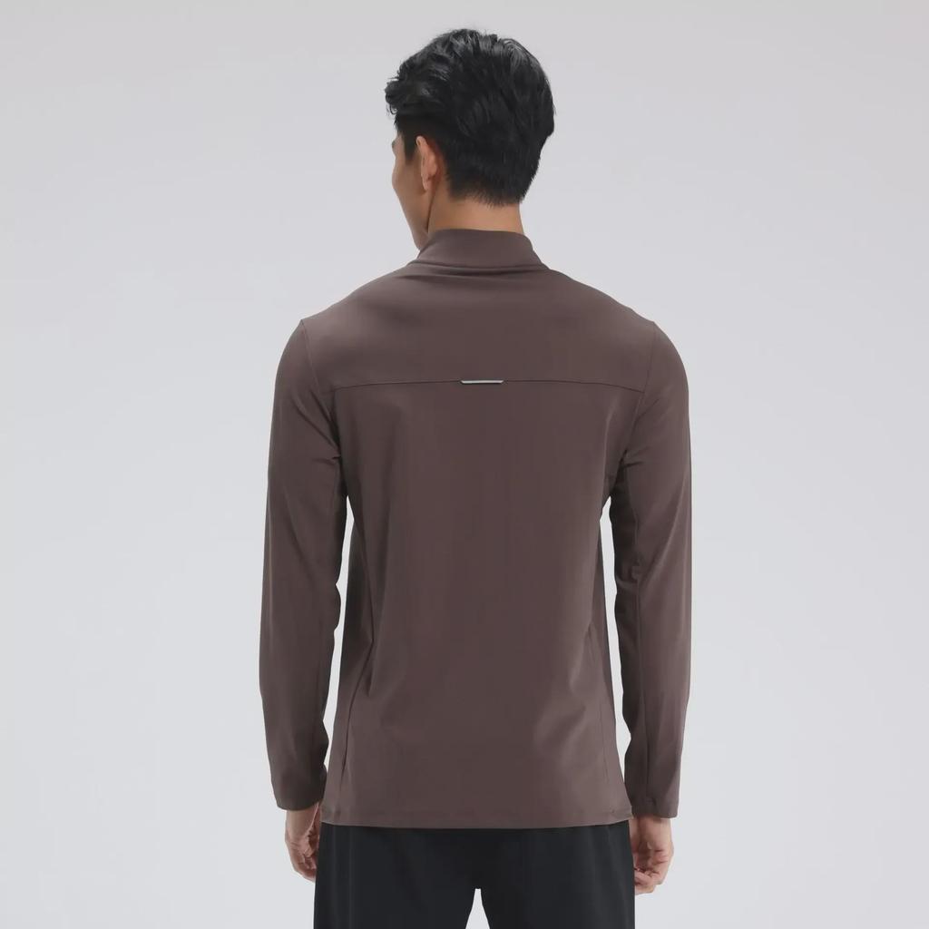 Мужская облегающая куртка с воротником-стойкой для йоги и бега