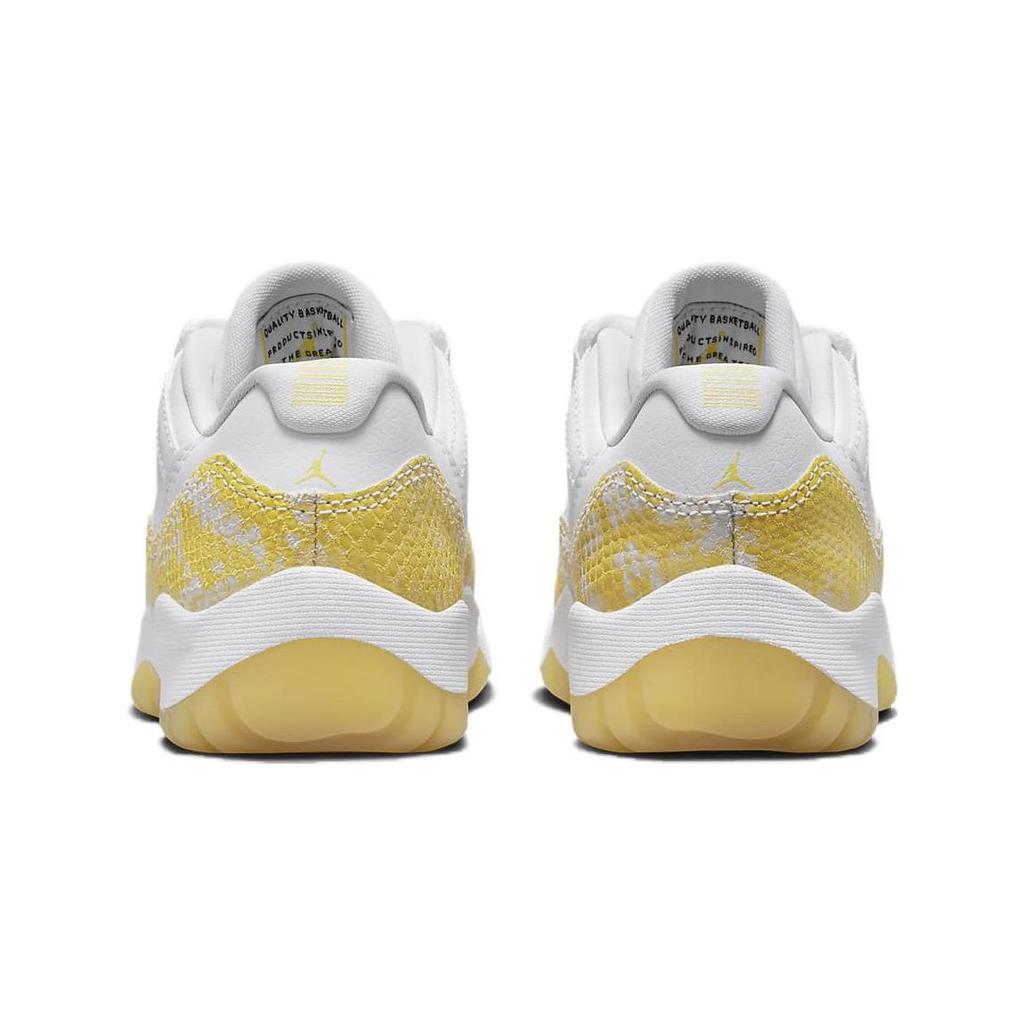 Детские кроссовки Air Jordan 11 Retro Low PS Yellow Snakeskin White Tour-Yellow Sail 580522-107
