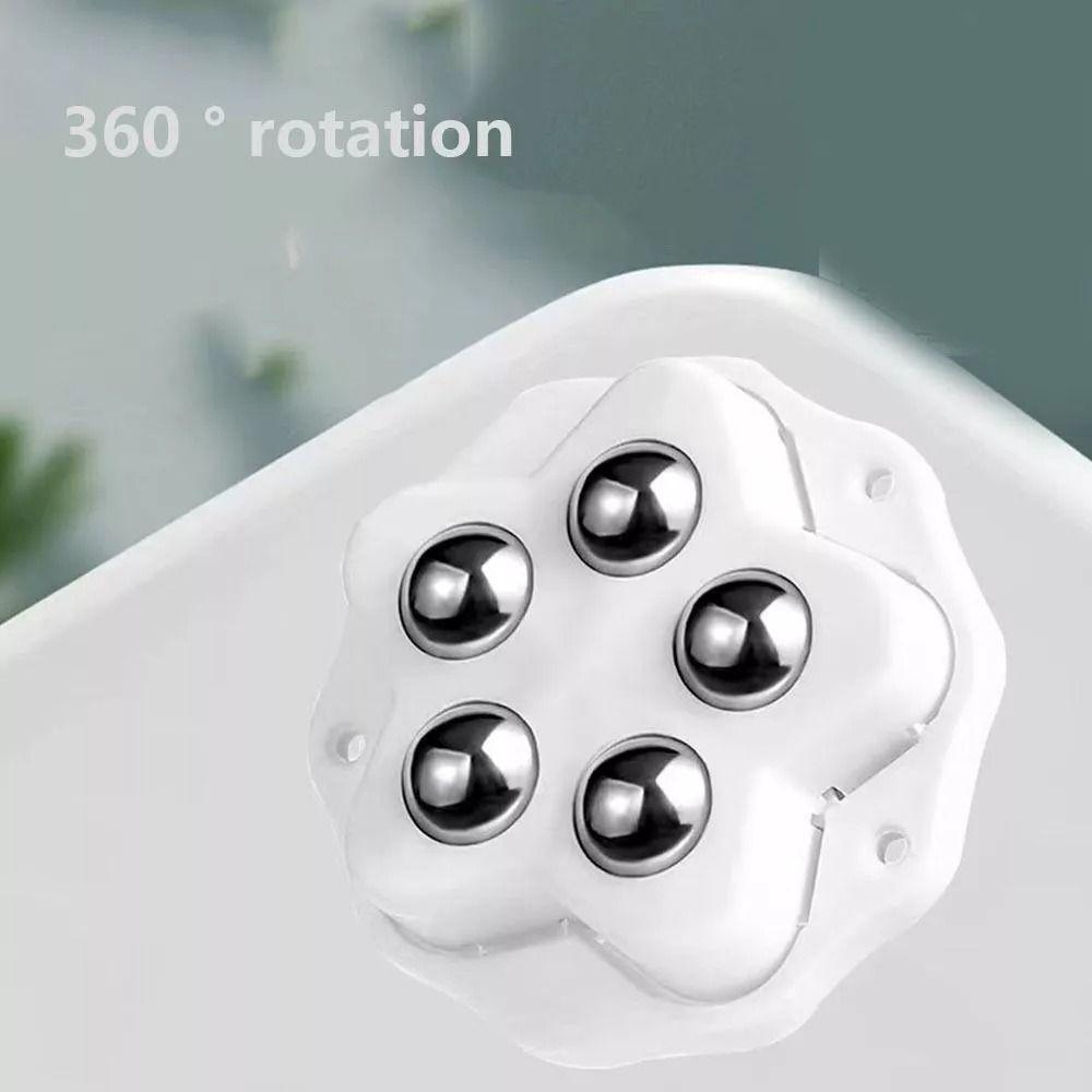 4 шт./компл. Бесшумный шариковый шкив с вращением на 360°, 5 бусин, мебельные ролики, прочные универсальные колеса