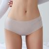 TERMEZY Women Sexy Ice Silk Panties Mid-Waist Ultra-thin Lingerie Female G String Solid Color Underwear Traceless Briefs Intimates