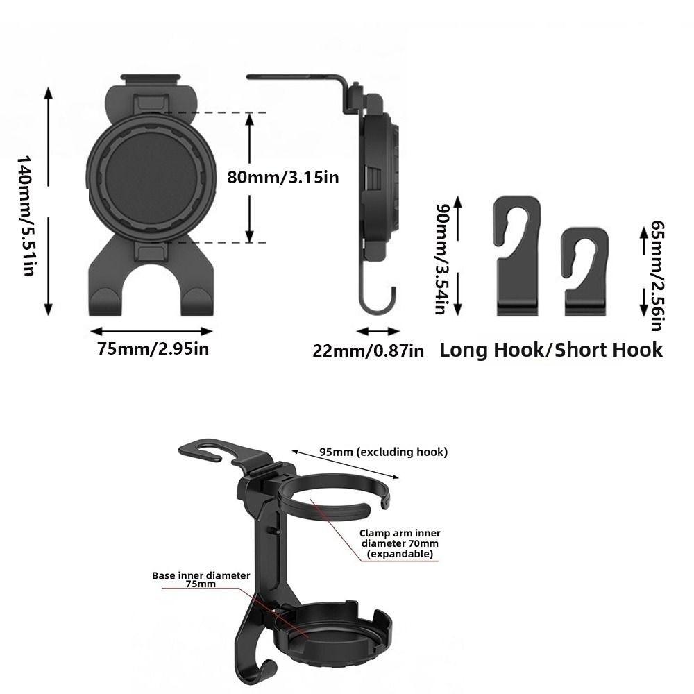 Easy to Install Car Seat Back Cup Holder Space-Saving Car Beverage Holder Automotive Use