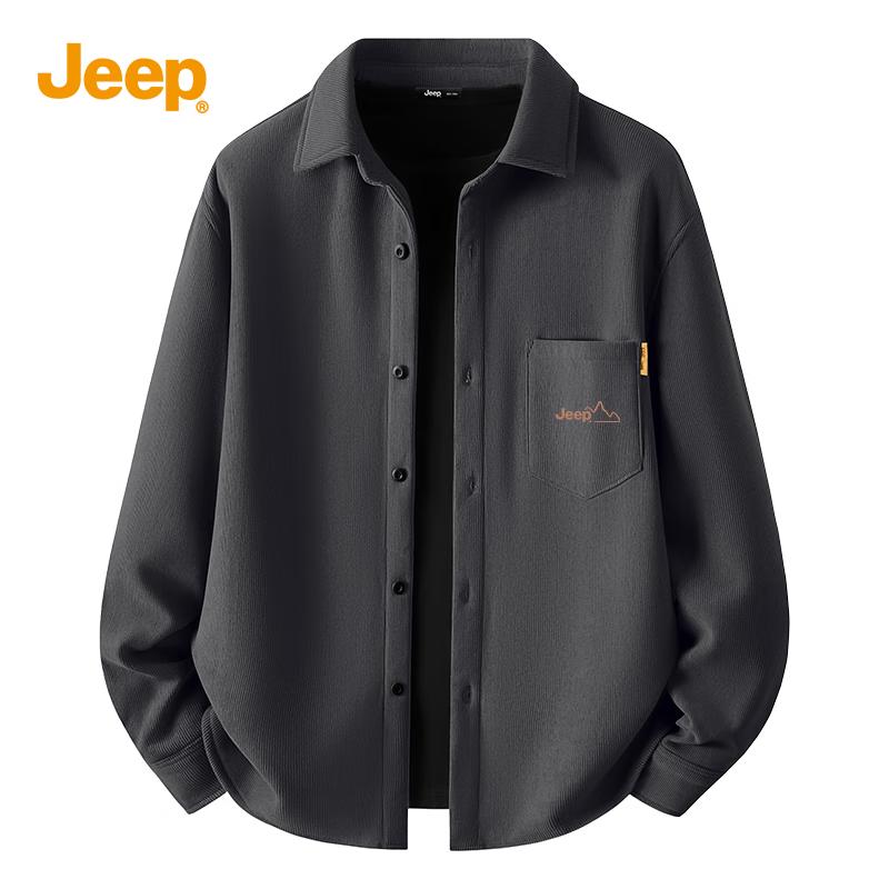 Jeep Мужская вельветовая рубашка на флисовой подкладке