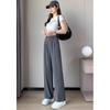 Женские повседневные брюки Лето Новые С высокой талией Драпировка Прямые Универсальные Широкие брюки