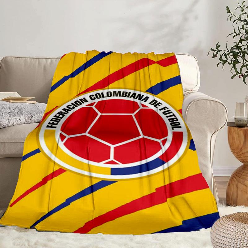 Colombian Soccer Federation Portable Blanket/Soft Blanket Bedding Blanket Suitable for Travel Camping Living Rooms Offices Sofas Fan Gifts