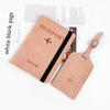 Color-Changing PU Leather Passport Holder & Multi-Color Strap Luggage Tag Set