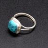 Женское кольцо из стерлингового серебра 925 пробы с бирюзой, кольцо Handamde с драгоценным камнем