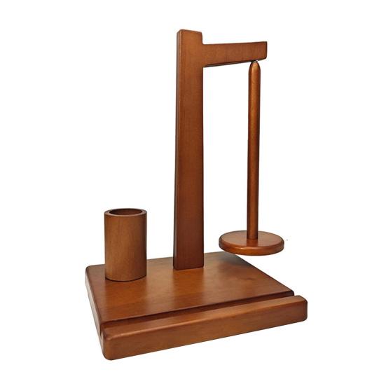 Деревянный держатель для пряжи с держателем для телефона, вращающийся маятник, вращающаяся машинка для вязания крючком и пряжей