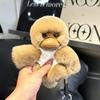 Ключеница-обезьянка из натурального кроличьего меха Плюшевая игрушка Украшение