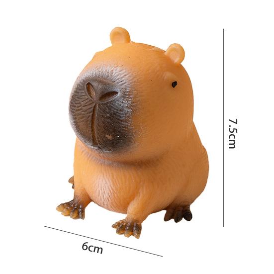 2 шт. игрушка-сдавливание капибары с медленным отскоком мягкая TPR снятие стресса тревожность портативная для детей подростков взрослых животных сдавливание сенсорная игрушка-непоседа