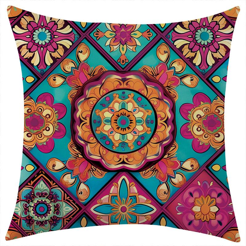 Новая Ретро Геометрическая Клетчатая Льняная Наволочка Автомобильная Диванная Поясничная Подушка Подушка