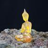 Имитация смолы Фигурки Будды Прозрачная Реалистичная Статуя Сидящего Будды Плоское Дно Антикварная Скульптура Мини Буддийское Украшение