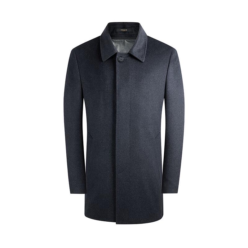 YOUNGOR Мужское пальто с отстегивающейся подкладкой из гусиного пуха и лацканами