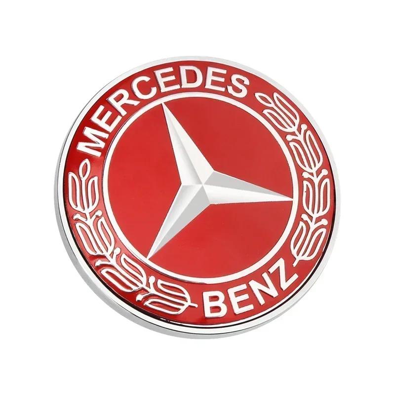 C200 E200 New 2025 For Mercedes Benz 1pcs 57mm Car Front Hood Emblem Badge Bonnet Car Accessories For Mercedes Benz W204 W205 W2