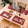 Рождественский столовый коврик Удобный прямоугольный термостойкий рождественский коврик для стола Рождественский тематический обеденный коврик Рождественский обеденный коврик