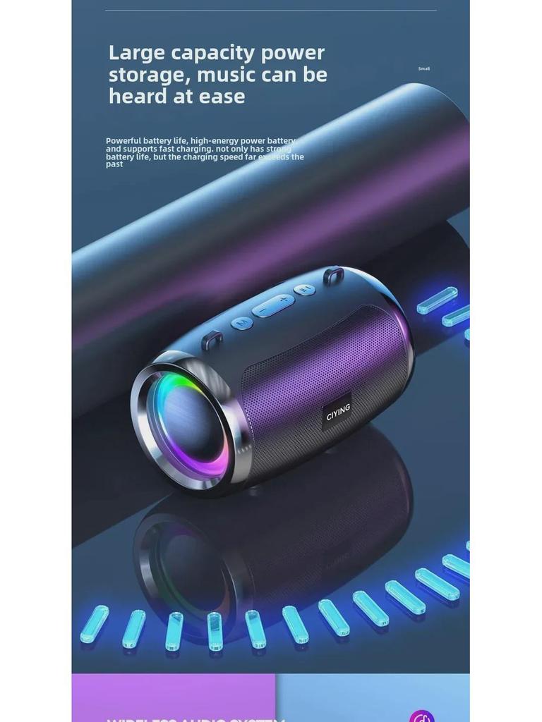 Умный беспроводной Bluetooth-динамик — компактный, громкий, портативный сабвуфер для дома, улицы и автомобиля