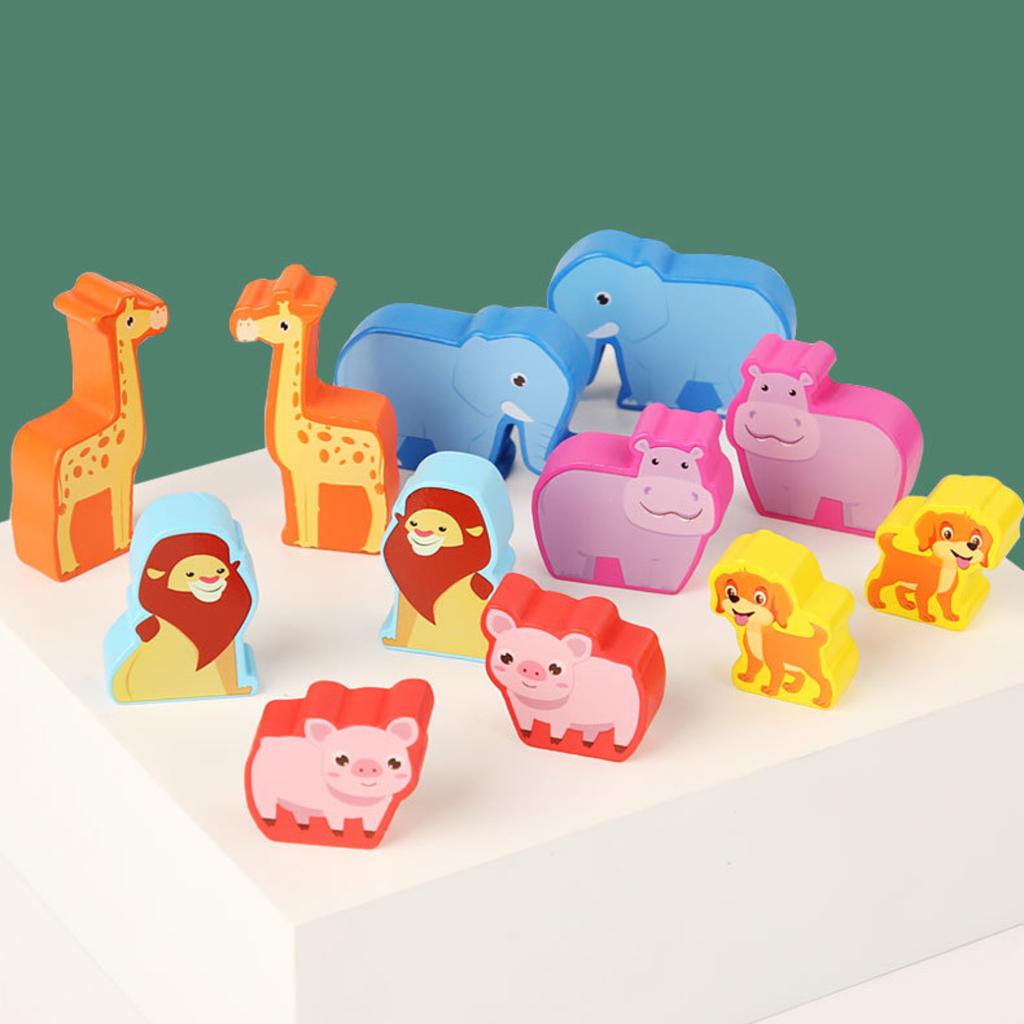 Счастливого складывания, Деревянная игрушка для складывания для малышей, Красочная игрушка для балансировки, Развивает мелкую моторику и ловкость