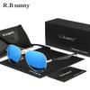 RBsunny Модные дизайнерские солнцезащитные очки-пилоты для мужчин Классические поляризованные очки с защитой от ультрафиолета Uv400 Женские очки для рыбалки Роскошные очки для вождения