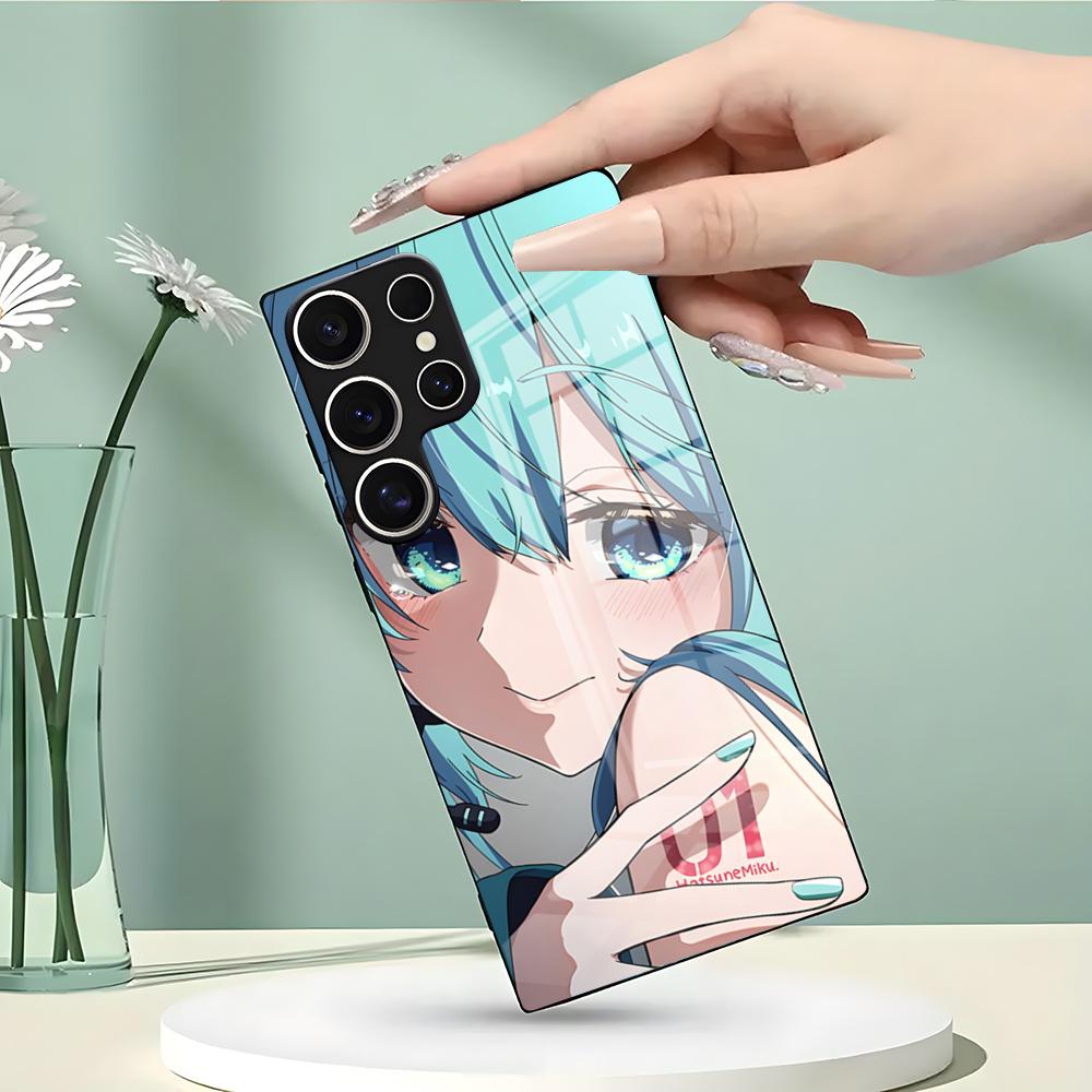Virtual Idol H-Hatsunes M-MikU Phone Case For Samsung S26 S25 Edge Ultra 23 22 21 20 Ultra Plus S24 Fe Glass Cover